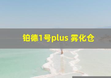 铂德1号plus 雾化仓